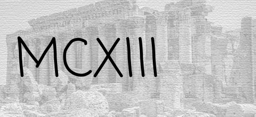 The Roman numeral 1113