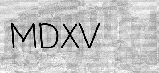 The Roman numeral 1515