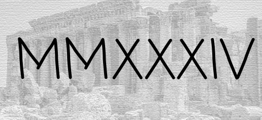 The Roman numeral 2034