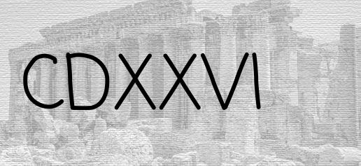 The Roman numeral 426