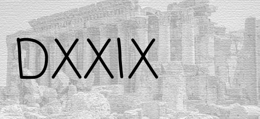 The Roman numeral 529