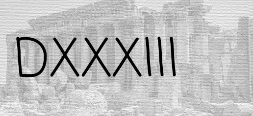 The Roman numeral 533