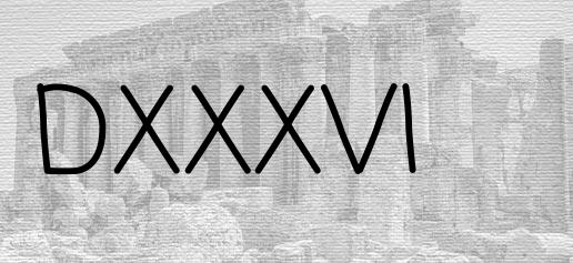 The Roman numeral 536