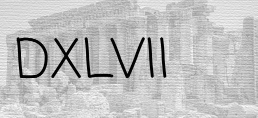 The Roman numeral 547