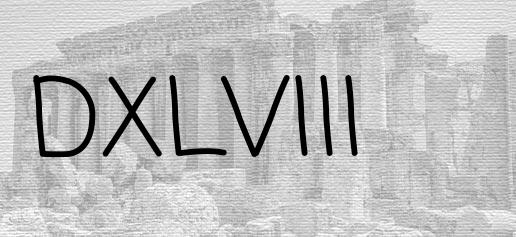 The Roman numeral 548