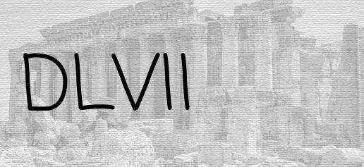 The Roman numeral 557