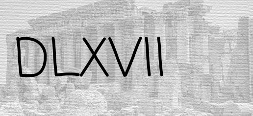 The Roman numeral 567