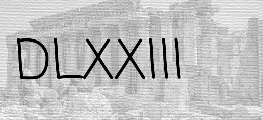 The Roman numeral 573