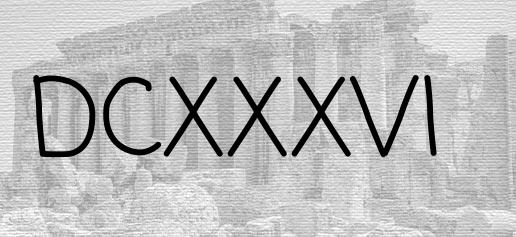 The Roman numeral 636