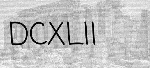 The Roman numeral 642